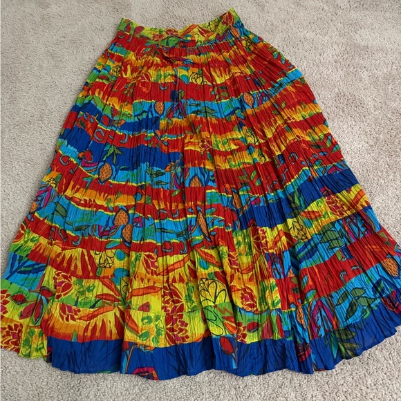Phool Dresses & Skirts - Vintage Phool Skirt Women L Colorful Reversible  Flowy Hippe Boho Maxi Festival